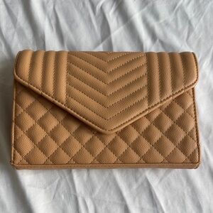 Elegant Tan Quilted Women's Bag